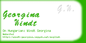 georgina windt business card